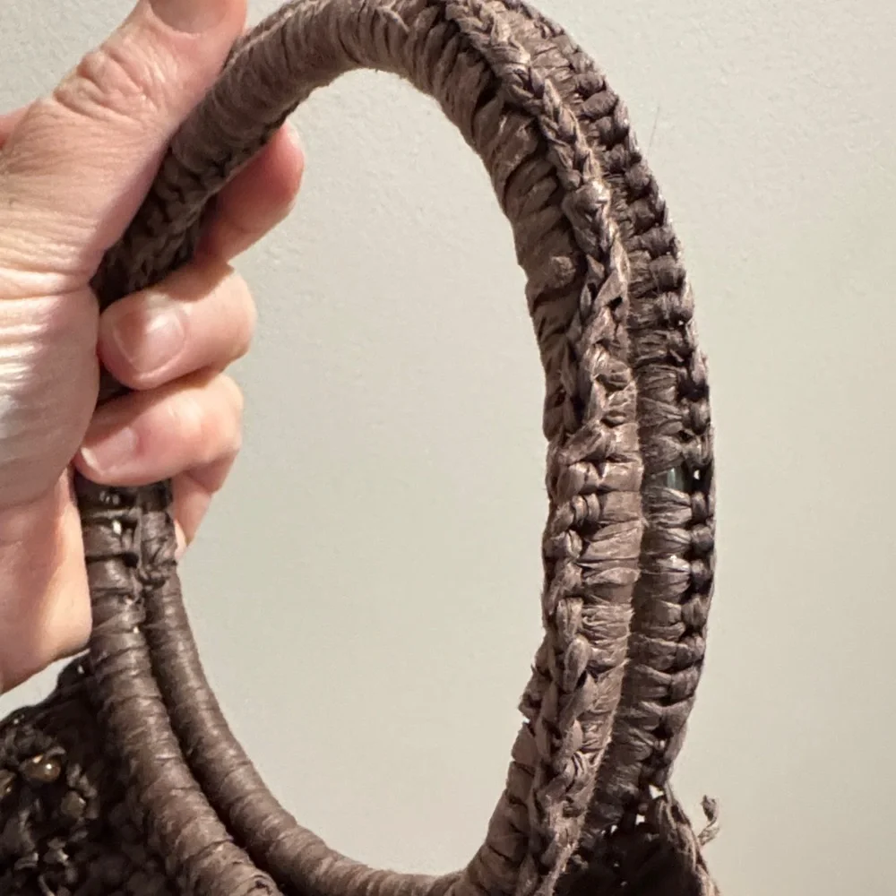 LOFT Dark Brown Handcrafted hand Bag